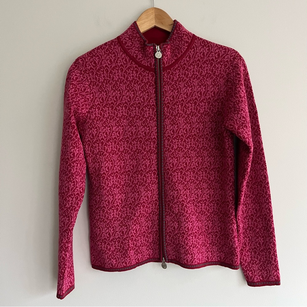 Neve Designs Magenta Purple New Wool Cardigan Sweater Small